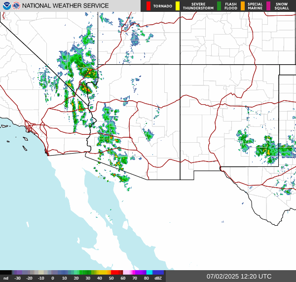 Weather radar map