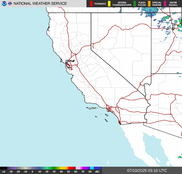 Weather radar map