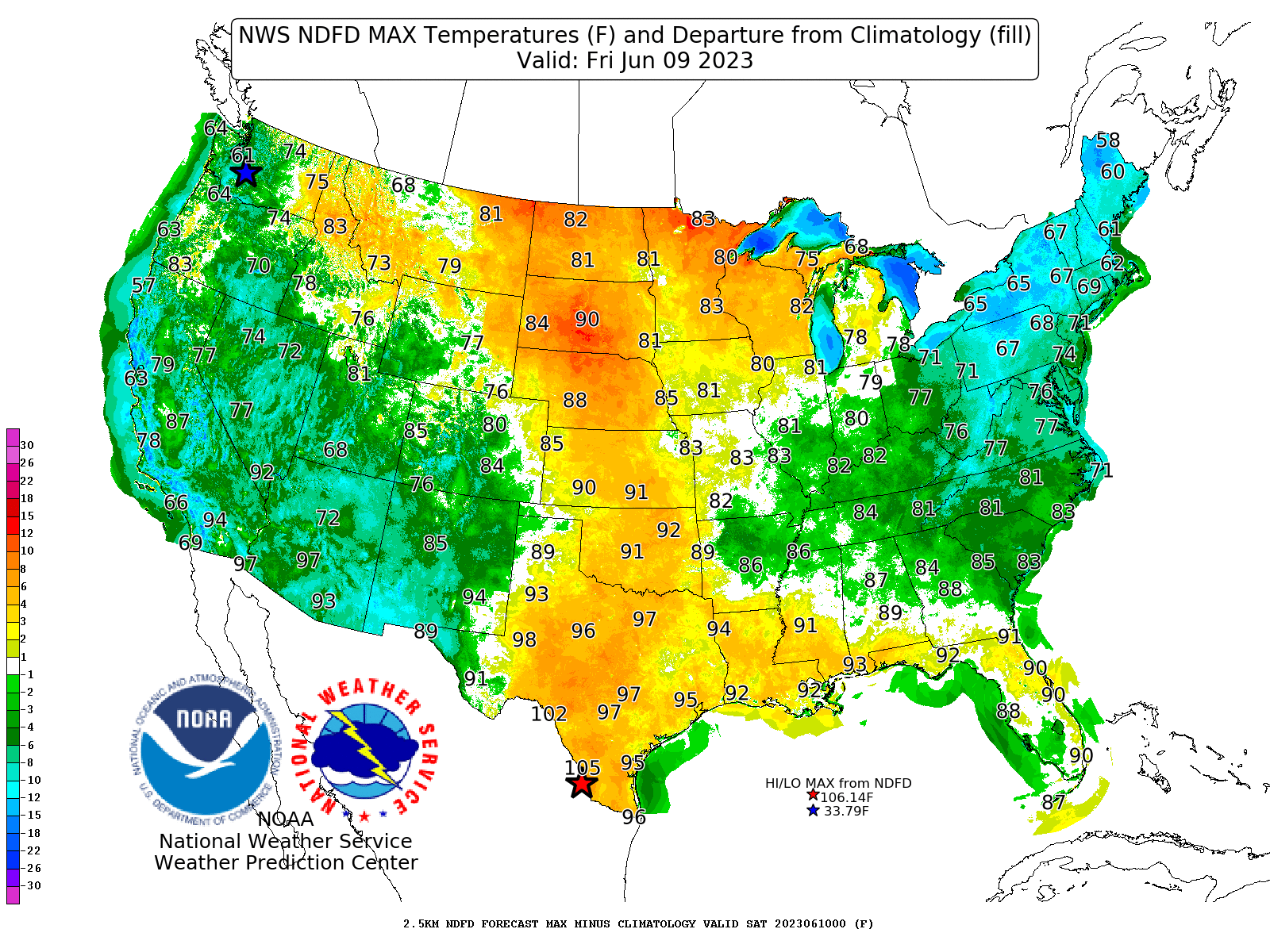 Weather radar map